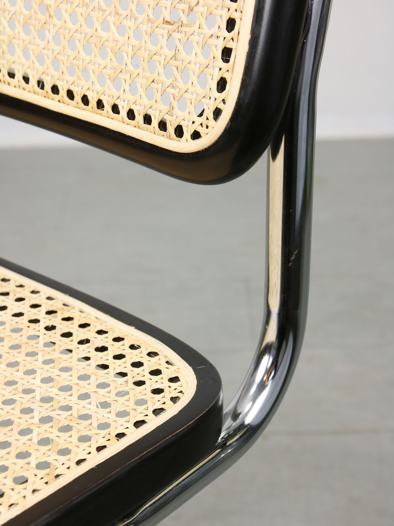 Vintage black B32 Cesca Chair by Marcel Breuer, 80s