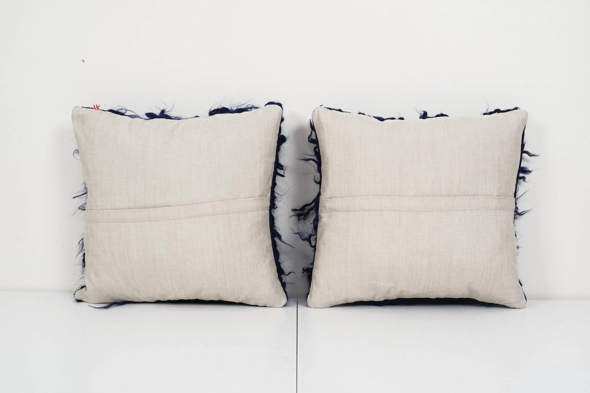 Set of 2 vintage Turkish cushion covers 41x41 cm
