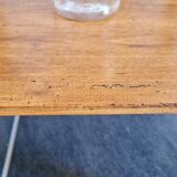 Oval side table with double top in wood - Art Deco style 1940s