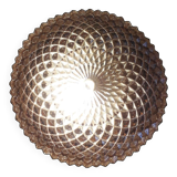 Ceiling light / Wall light - iridescent molded glass with diamond tips - 1970