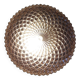 Ceiling light / Wall light - iridescent molded glass with diamond tips - 1970