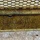 Vintage English fire screen in brass and gilded metal.