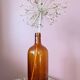 Amber glass bottle vase