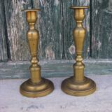 Paire de bougeoirs ancien