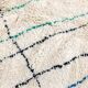 Moroccan Berber carpet blessed ouarain ecru with colored lines 236x160cm