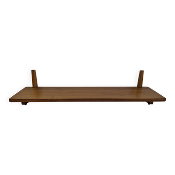 Midcentury Czechoslovak Wooden Wall Shelf, 1960s