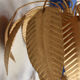 Palm and flower chandelier, matte gold metal