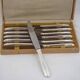 12 table knives model Grand Prix, Art Deco, silver-plated, in excellent condition.