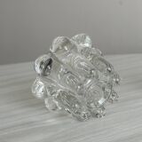 Duo of small crystal candlesticks