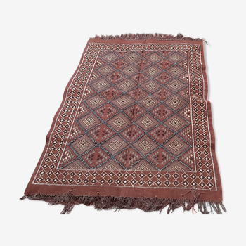 Tapis Mergoum marron fait main - 170x122cm