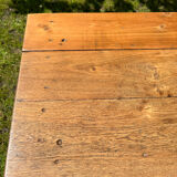 Table de ferme en chêne 1 tiroir
