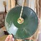 Vintage lampshade in green enamelled sheet metal, customizable