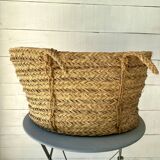 XXL woven straw basket
