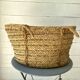 XXL woven straw basket