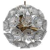 Magnifique réplique de Spoutnik en laiton et verre, inspirée de l'ère spatiale, signée Dandelion, années 1960 / Allemagne