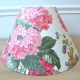 Vintage English hydrangea fabric lampshade