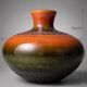 Vase Dümler & Breiden 174/15 West Germany in glazed ceramic – 1960s-70s – Brown and green gradient