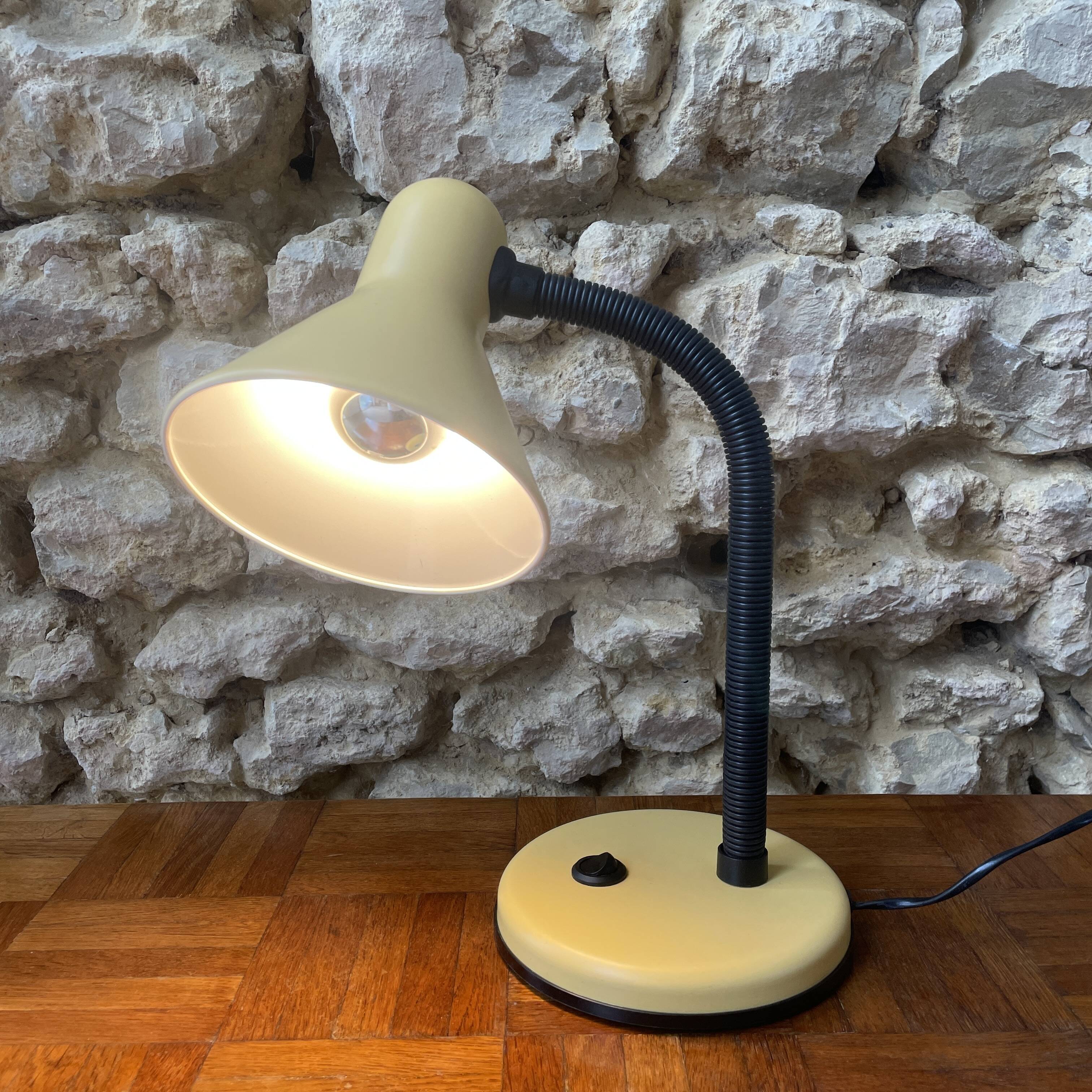 Lampe de bureau jaune - années 80
