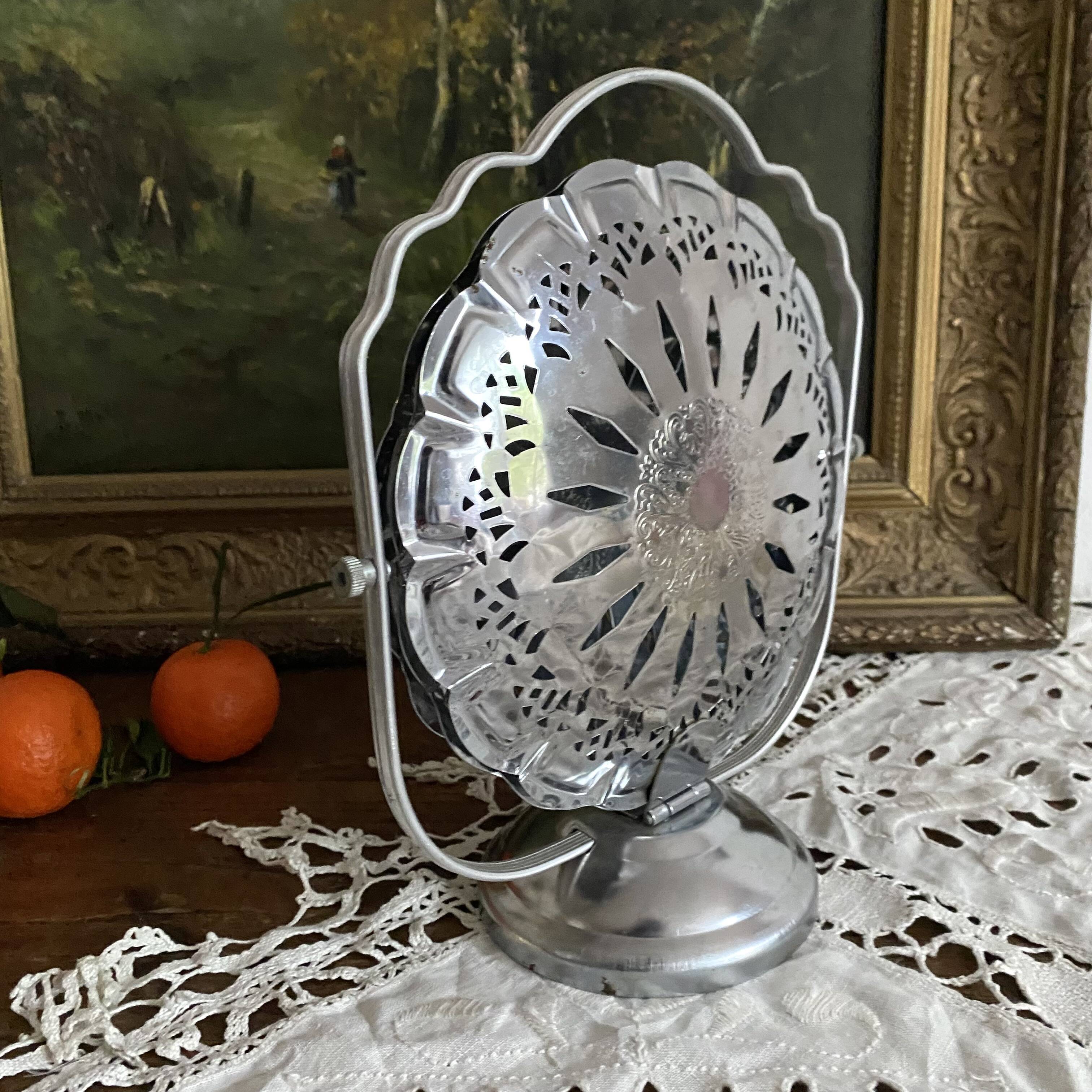 Vintage stainless steel serving platter with 3 tiers
