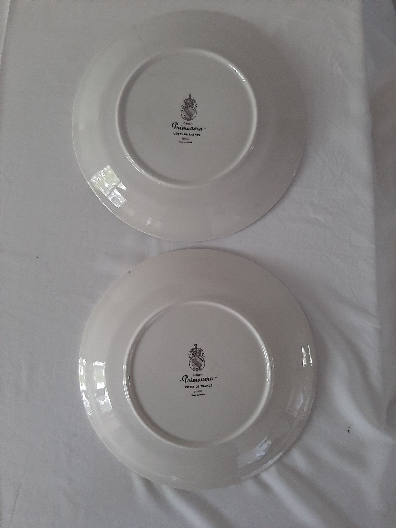 Plates Côtes de France Primavera Colette Gueden KG Lunéville