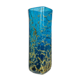 Vase verre Gozo Cittadella bleu et doré