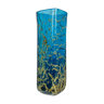 Glass vase Gozo Cittadella blue and gold