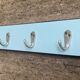 1960s towel rack in blue Formica