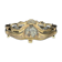 Art Nouveau jardinière in gilded bronze with holly decoration, signed E. Gros.
