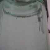 Green "ideale" glass canning jar