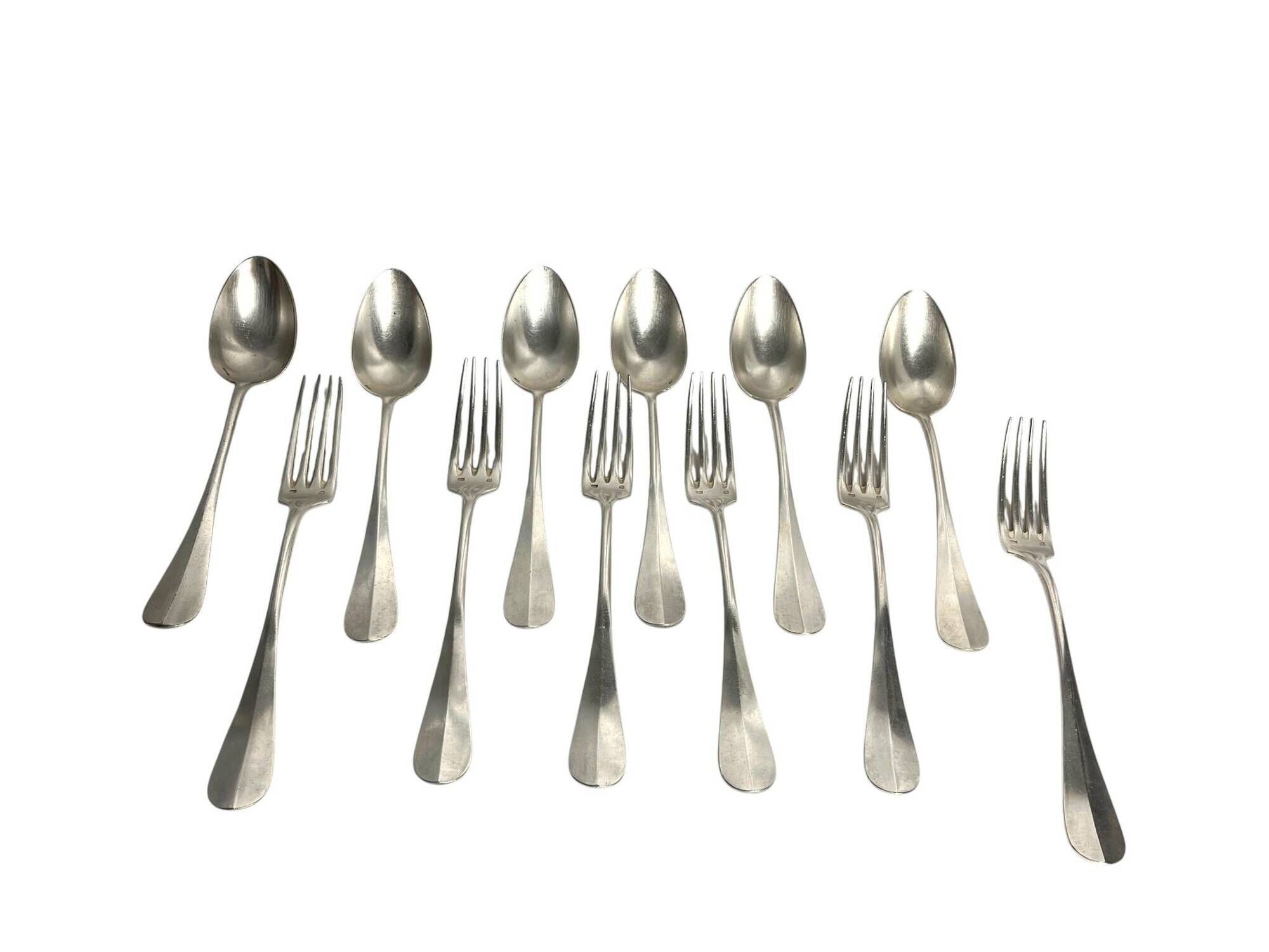 Tableware, six-piece silver-plated cutlery set by SFAM from the early 20th century.