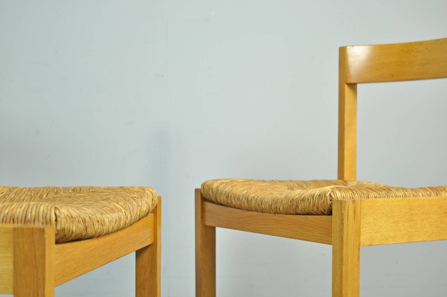 Vintage dutch design oak dining chairs, 1960s