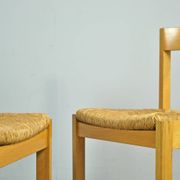 Vintage dutch design oak dining chairs, 1960s
