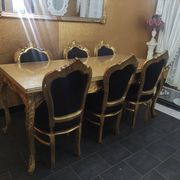 Table + 6 baroque chairs