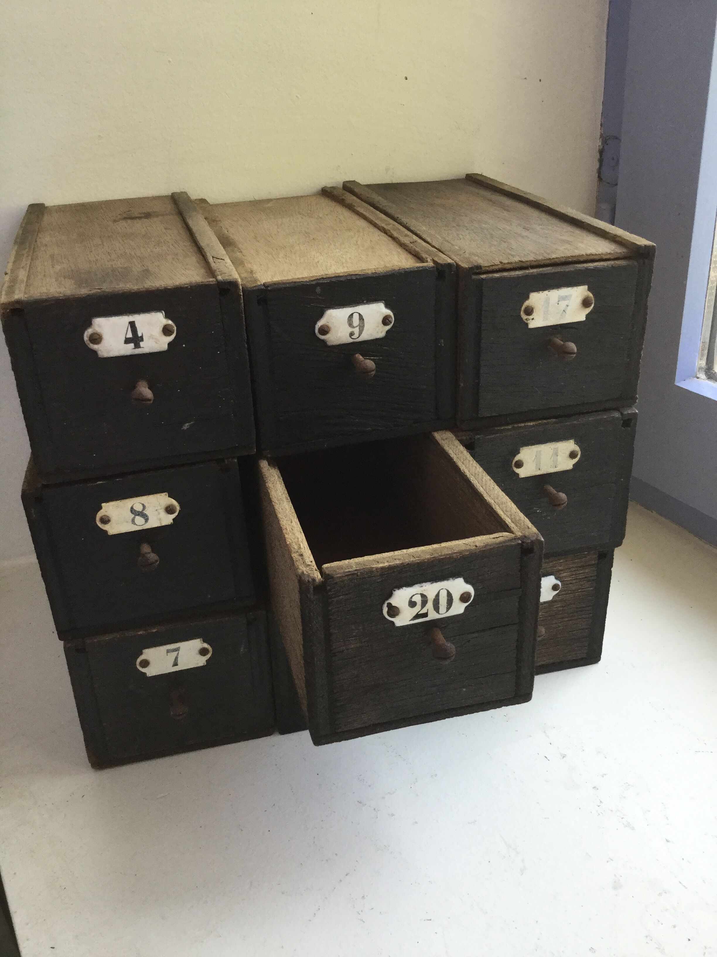 Vintage wooden boxes 50s