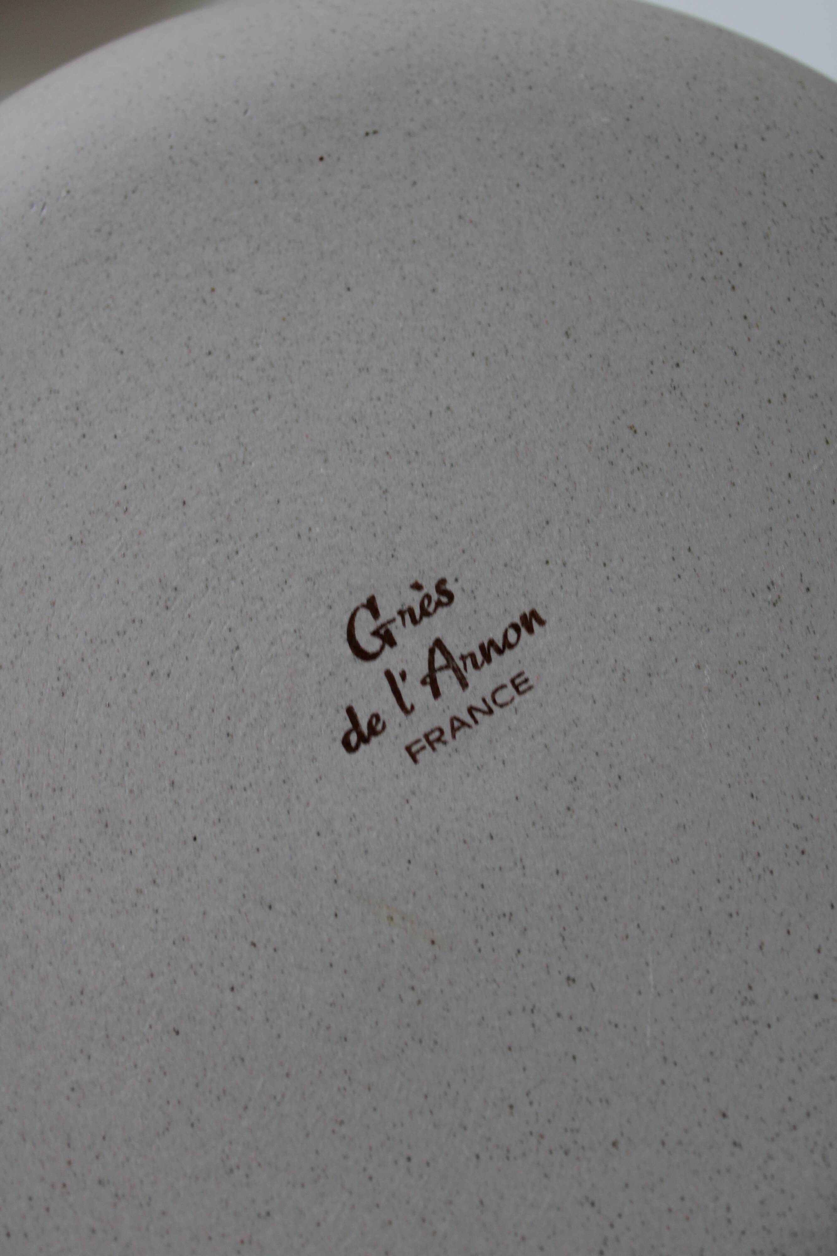 6 small vintage Arnon stoneware flower deep plates