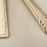 Silver metal art deco cutlery set J.Perrin