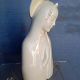 Virgin white ceramic bust / ecru ep 1950
