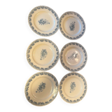 Luneville ironstone dessert plates Violettes model