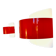 Curved Wall Lamps In Red And White By Peter Celsing For Falkenbergs Belysning, Sweden 1960S