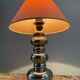 Vintage chrome ceramic lamp