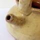 Antique Provençal jug / goat in red stoneware with yellow enamel