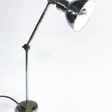 Vintage industrial chrome work light by AGI, 1930s