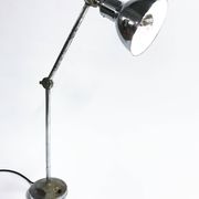 Vintage industrial chrome work light by AGI, 1930s
