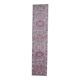 1970s Turkish Handmade Geometric Pink Wool Runner Rug 80x387