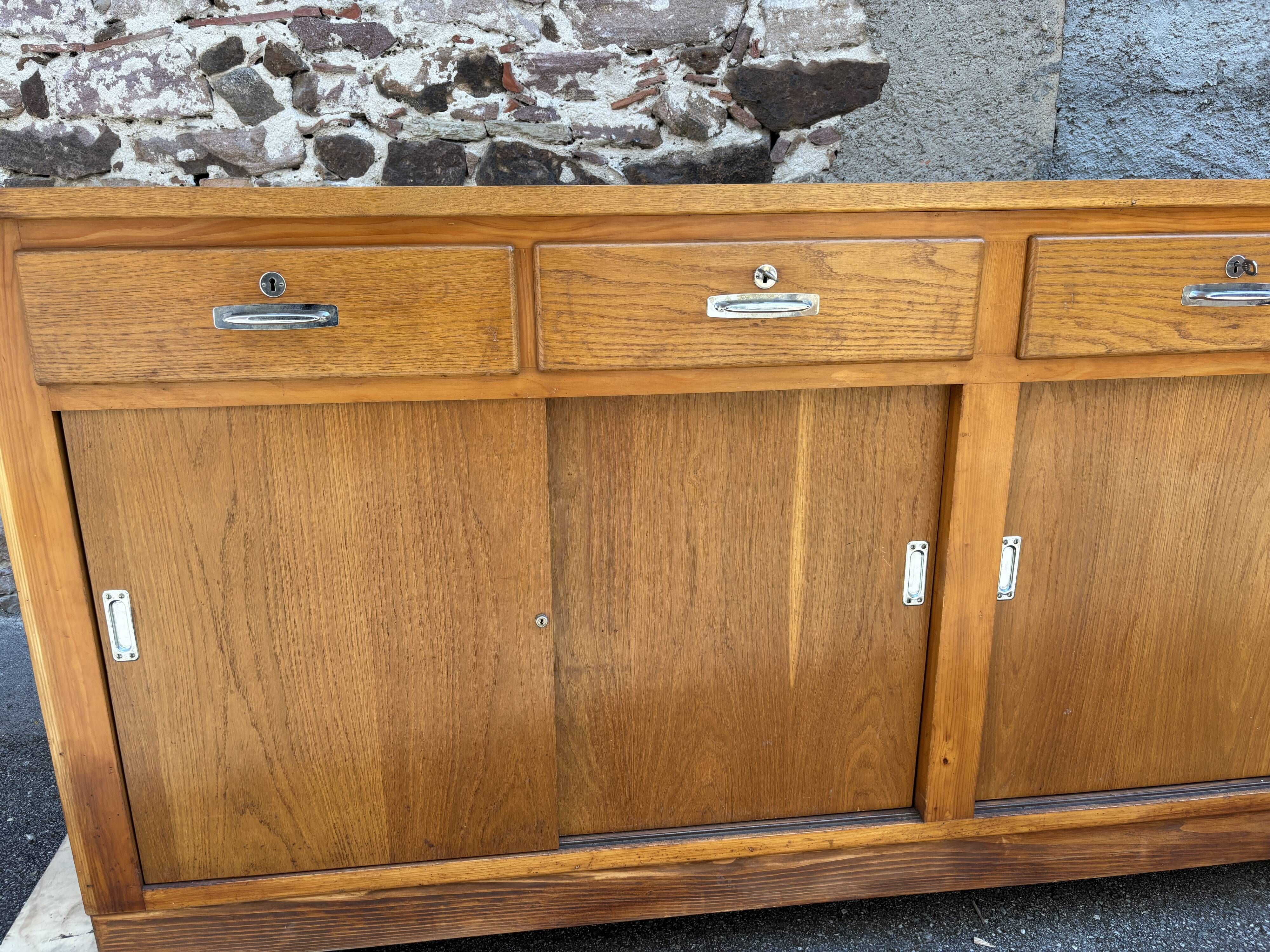vintage haberdashery counter art deco 1950 vintage French store counter