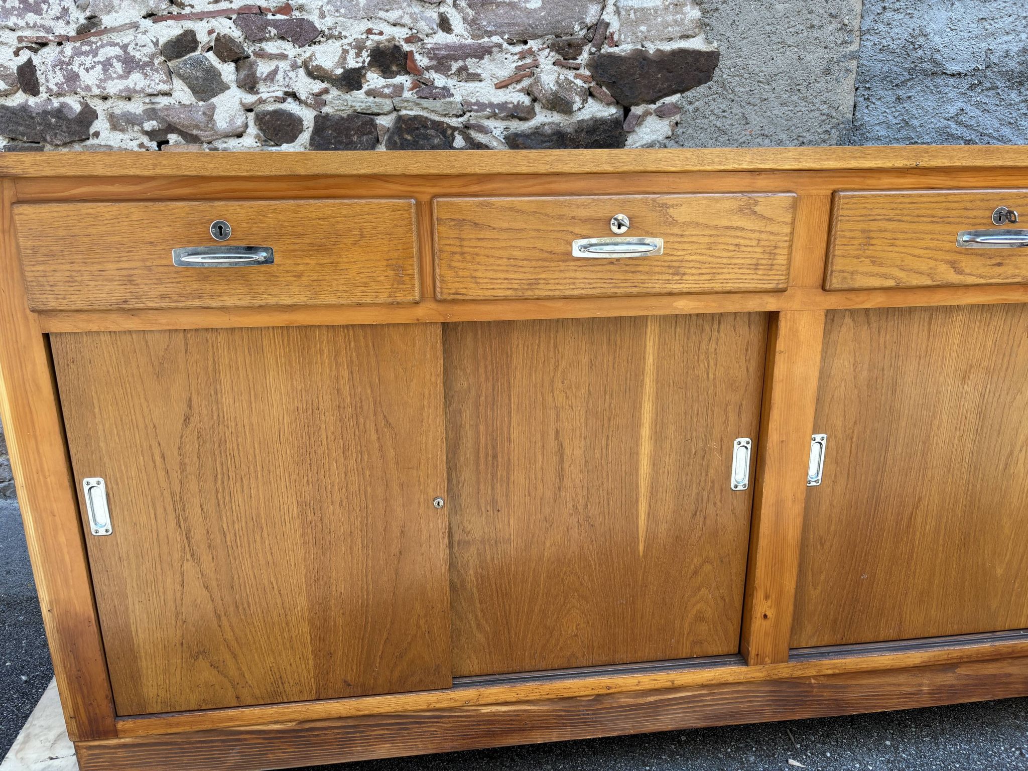 vintage haberdashery counter art deco 1950 vintage French store counter
