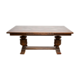 Large solid wood table with Spanish Renaissance extension