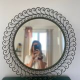 Vintage wrought iron mirror
