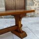 Pair of oak monastic community benches, France, early 20th century