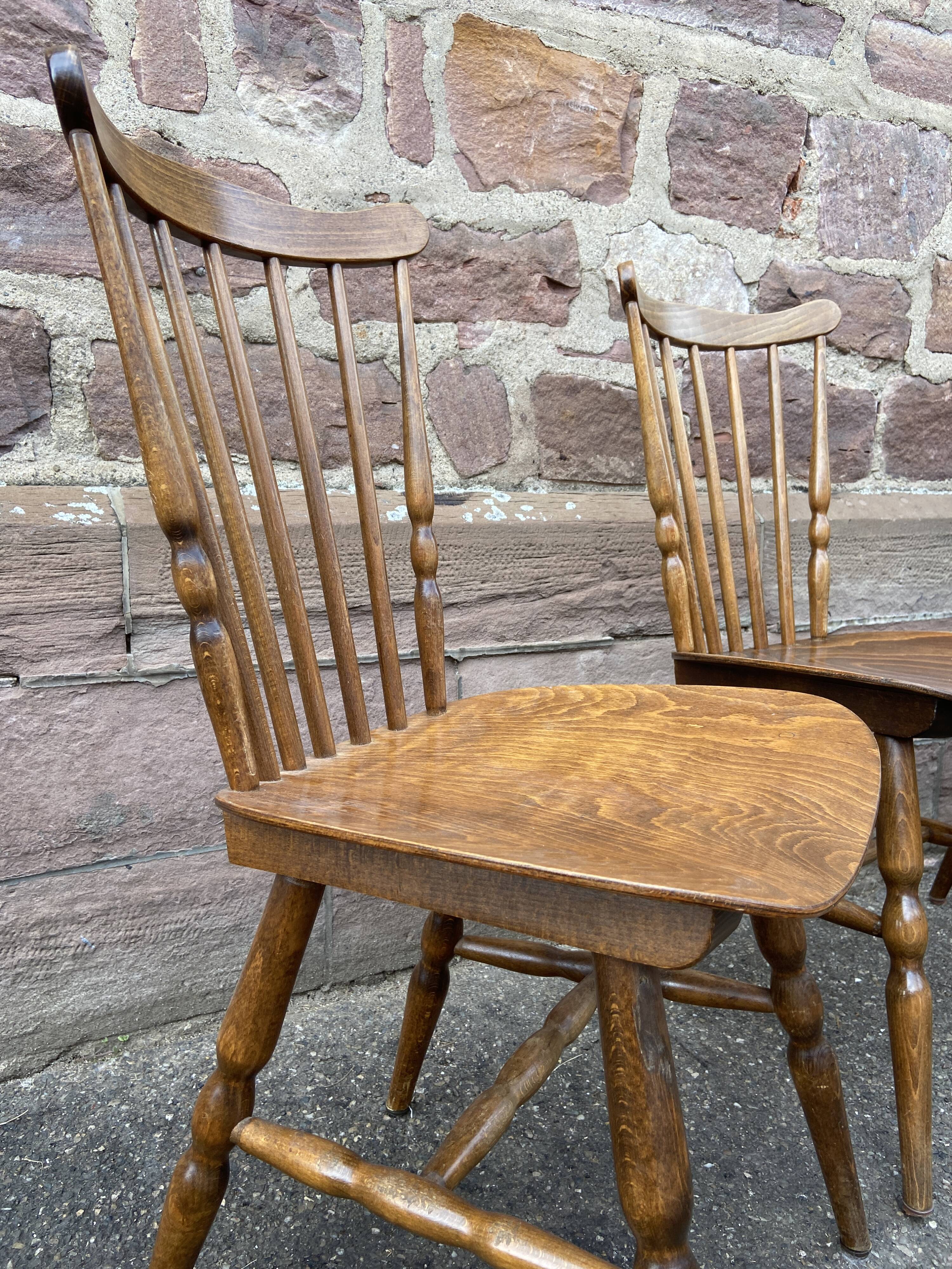 6 anciennes chaises scandinave Lounge Baumann Tapiovaara café bois courbé des années 70